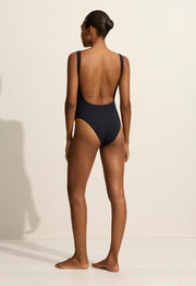 Nineties Maillot - Navy Crinkle - Matteau